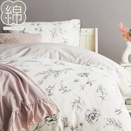 掛け布団カバー(花ラインアート柄)