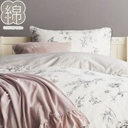 【デコホーム商品】枕カバー(花ラインアート柄)