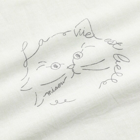 枕カバー（ネコ ST22 LGR） 5枚目画像