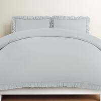 掛け布団カバー　セミダブル（ウォッシュ フリル F6 GR SD）