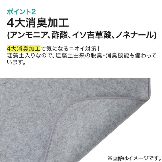 洗える珪藻土入り除湿シート　ダブル(T2 BL D) 10枚目画像