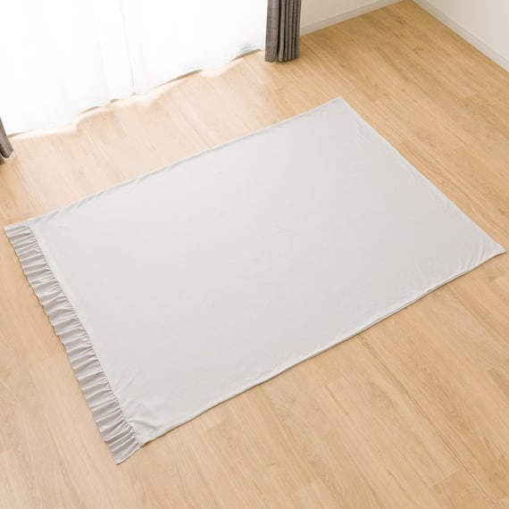 フリル付きタオルケット シングル(S24 GY) 2枚目画像