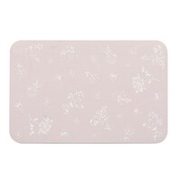 【デコホーム商品】珪藻土入りやわらかバスマット　(ソフトカイテキ 38x59 ハナガラ）