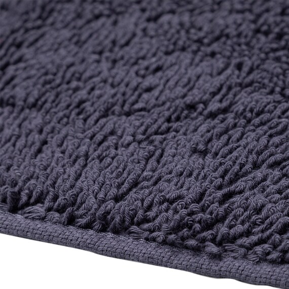 8本撚りパイルで肌触り良く 吸水 タオルバスマット(Dリッチ 30X50 NV) 4枚目画像