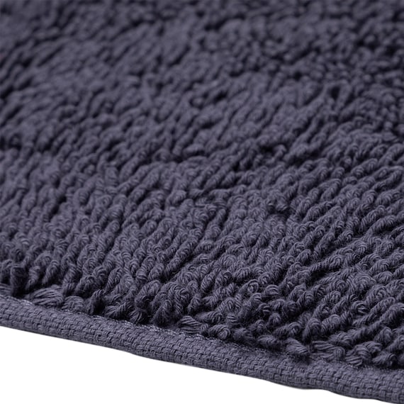 8本撚りパイルで肌触り良く 吸水 タオルバスマット(Dリッチ 30X50 NV) 4枚目画像