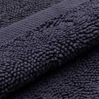 8本撚りパイルで肌触り良く 吸水 タオルバスマット(Dリッチ 30X50 NV) 6枚目画像