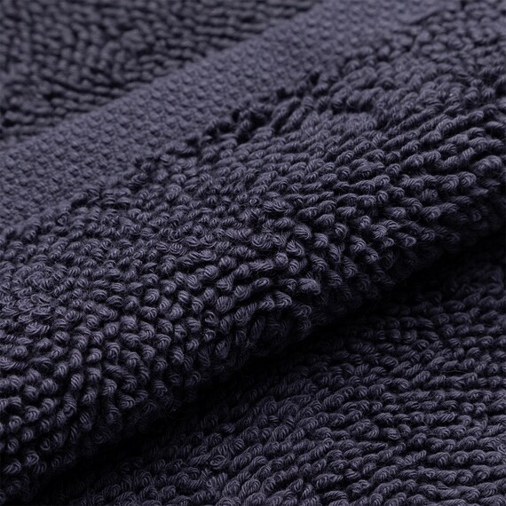 8本撚りパイルで肌触り良く 吸水 タオルバスマット(Dリッチ 30X50 NV) 6枚目画像