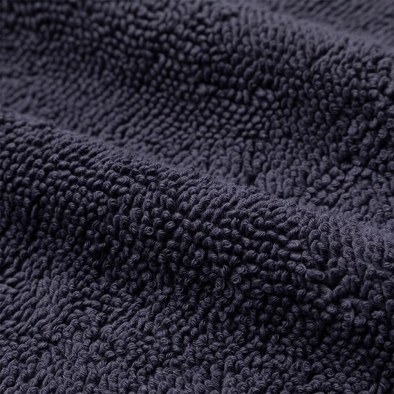 8本撚りパイルで肌触り良く 吸水 タオルバスマット(Dリッチ 30X50 NV) 7枚目画像