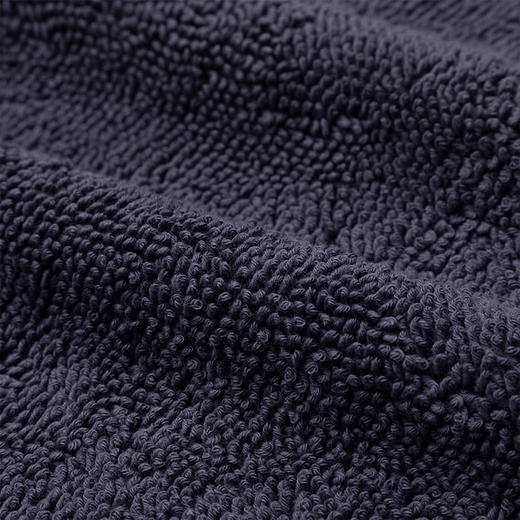 8本撚りパイルで肌触り良く 吸水 タオルバスマット(Dリッチ 45X60 NV) 7枚目画像