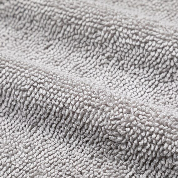 8本撚りパイルで肌触り良く 吸水 タオルバスマット(Dリッチ 45X60 LGY) 7枚目画像