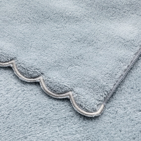 スカラップ刺繍 フェイスタオル(BL SR22) 6枚目画像