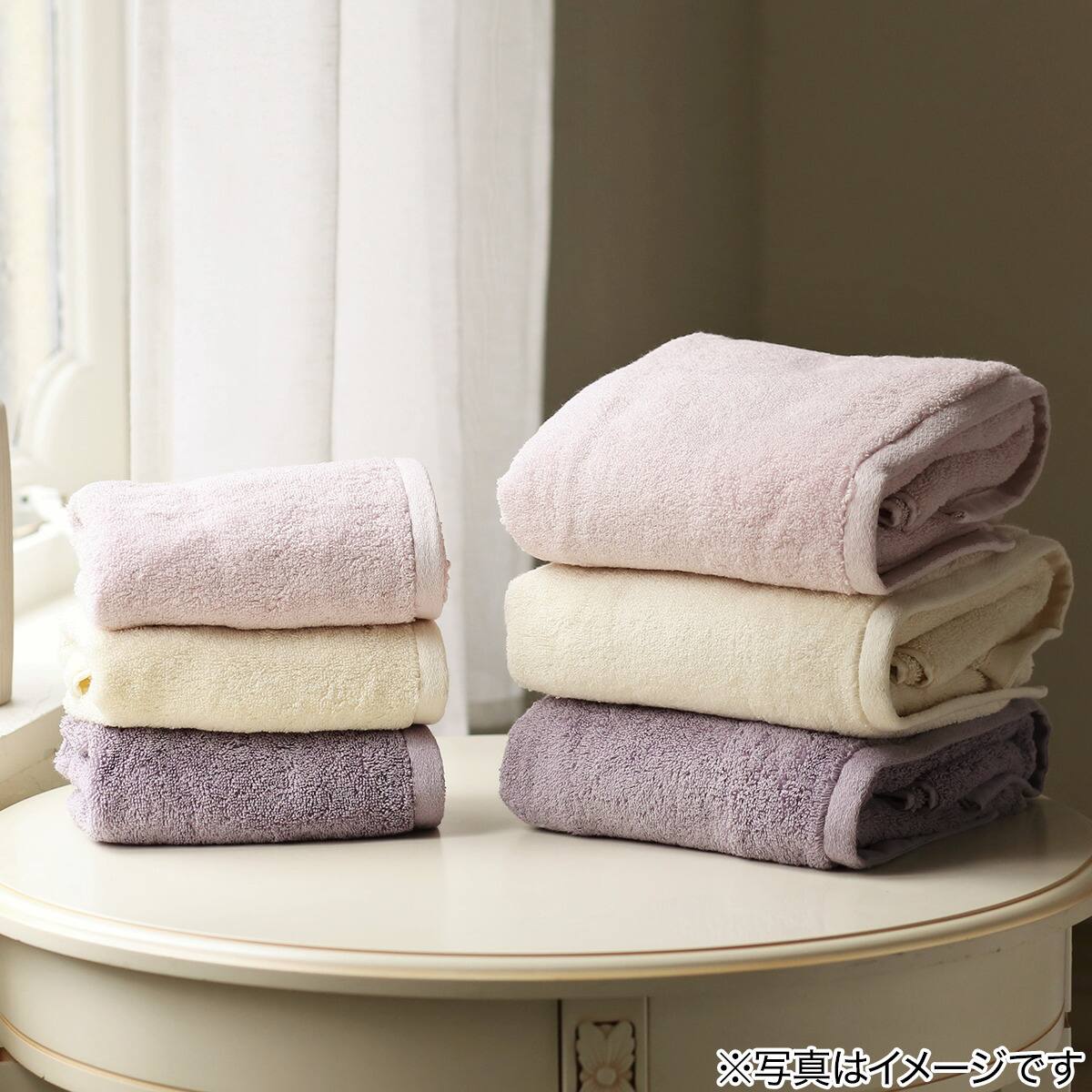 ふわふわな肌触りで たっぷり吸水 フェイスタオル（Dリッチ2 PU RI23