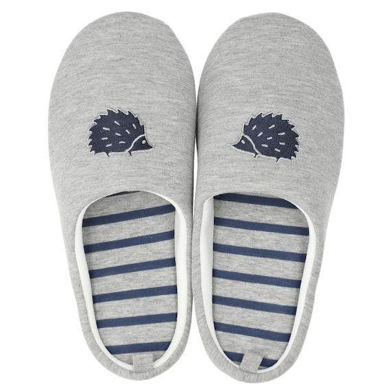 スリッパ(DH ハリネズミ GY L) 4枚目画像