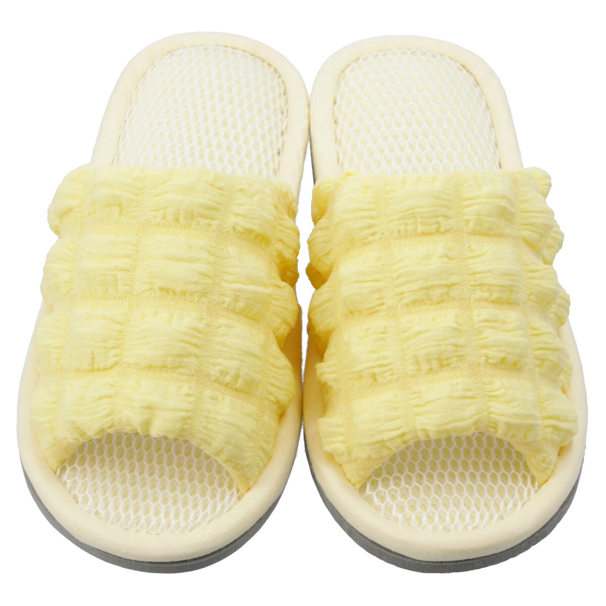 【デコホーム商品】スリッパ（モコモコMS YE SLns07 M）