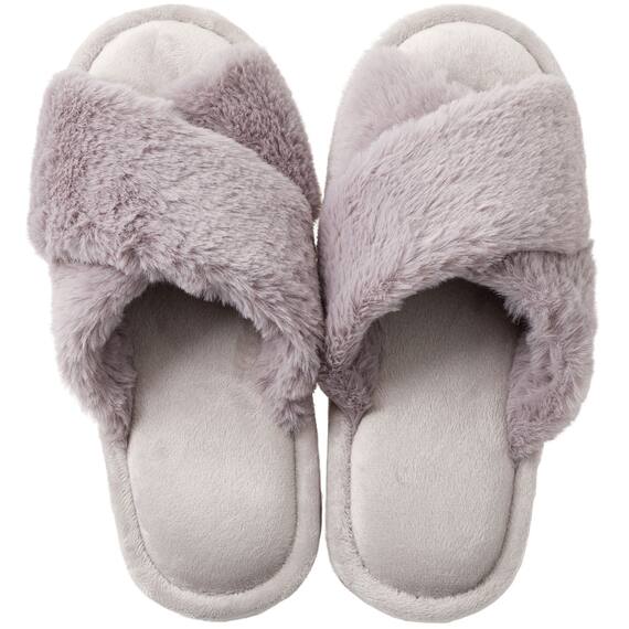 スリッパ(ファークロス sSRn03 グレー L) 3枚目画像