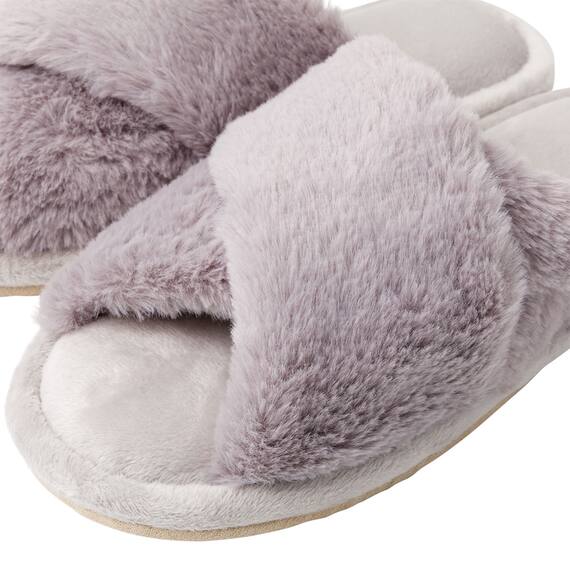 スリッパ(ファークロス sSRn03 グレー L) 6枚目画像