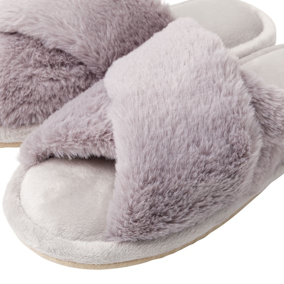 スリッパ(ファークロス sSRn03 グレー L) 6枚目画像