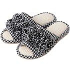 スリッパ М(フリルチェック BK cSR19 M) 1枚目画像