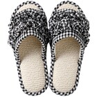 スリッパ М(フリルチェック BK cSR19 M) 3枚目画像