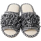 スリッパ М(フリルチェック BK cSR19 M) 6枚目画像