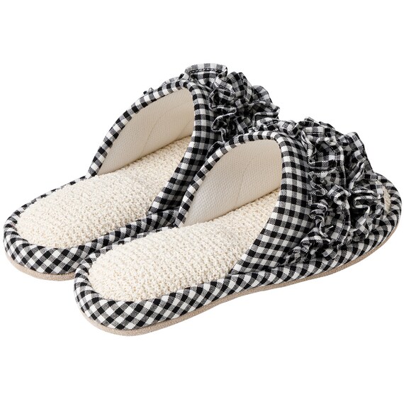 スリッパ М(フリルチェック BK cSR19 M) 7枚目画像