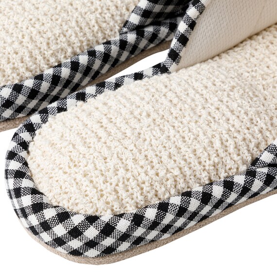 スリッパ М(フリルチェック BK cSR19 M) 9枚目画像