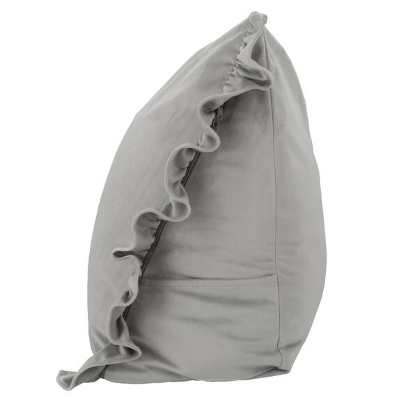 布団収納カバー（クッションカバー フリル GY） 12枚目画像