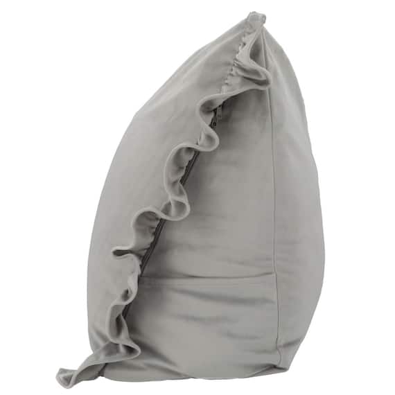 布団収納カバー(クッションカバー フリル GY) 12枚目画像