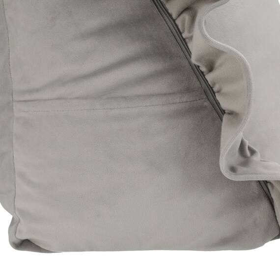 布団収納カバー（クッションカバー フリル GY） 13枚目画像