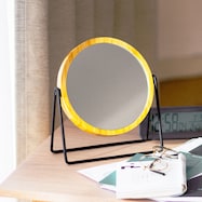 金属脚竹製ミラー (JY232)