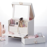 仕切り付きコスメボックス(ラティスWH XL)