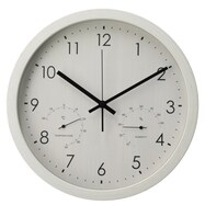 静音秒針 温湿度計付き 掛け置き兼用時計(30QT FR887)