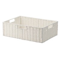 【デコホーム商品】手編み風バスケット(WH 3812  ET665)