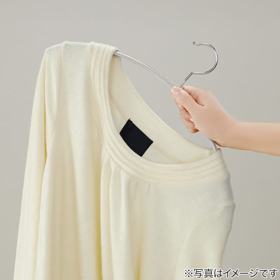 すべりにくいハンガー Mサイズ(幅38cm ホワイト) 20本セット 5枚目画像