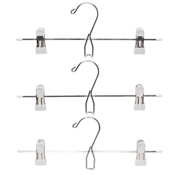 連結できるすべりにくいスカート・スラックスハンガー(ホワイト ) 24本セット 2枚目画像
