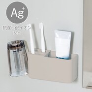 【デコホーム商品】マグネット歯ブラシ･チューブスタンド(MO AL02)