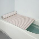 防カビ加工・抗菌・日本製・モカカラーのシャッター風呂ふた 70×110cm用(MO) 2枚目画像