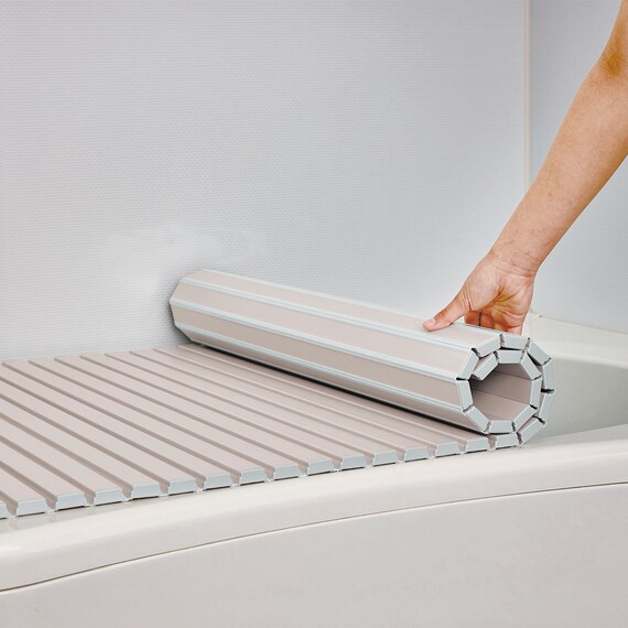 防カビ加工・抗菌・日本製・モカカラーのシャッター風呂ふた 70×110cm用(MO) 3枚目画像