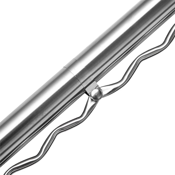 ステンレス巻き伸縮物干し竿(ハンガー掛け付き 約1.4~2.5m MO BH2) 6枚目画像