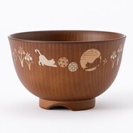 【デコホーム商品】水切羽反汁椀 ネコ柄(MBR)