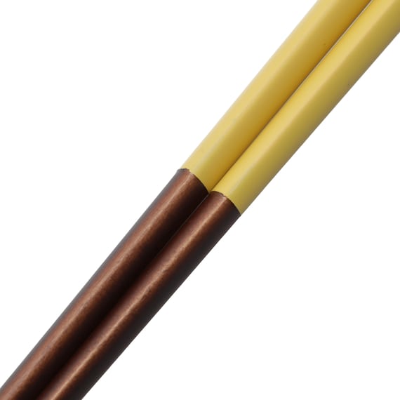 手になじむ三角箸(23cm マスタード) 5枚目画像