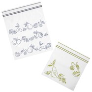 【デコホーム商品】フリーザーバッグダブルジッパー マチ無し 2サイズセット(S×20枚/M×20枚 TW01)