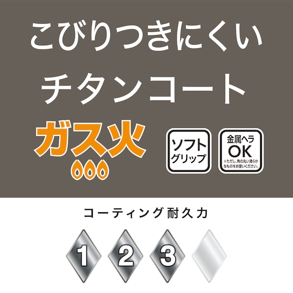 ガス火 こびりつきにくい フライパン(20cm PUGY TI02) 9枚目画像