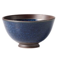 【デコホーム商品】飯椀(中) カルエクレ･デコ 窯変紺錆巻き