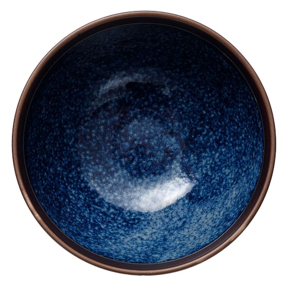 飯椀(中) カルエクレ・デコ 窯変紺錆巻き 8枚目画像