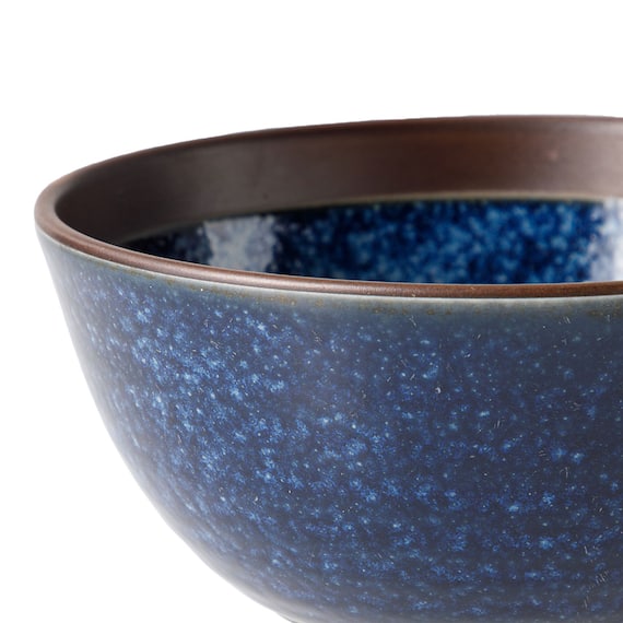 飯椀(中) カルエクレ・デコ 窯変紺錆巻き 11枚目画像
