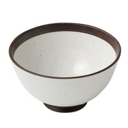 【デコホーム商品】超軽量飯椀　カル：エクレ　デコ　錆(白唐津)