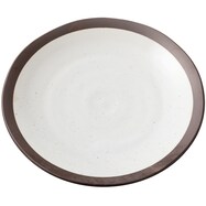 【デコホーム商品】超軽量大皿　カル：エクレ　デコ　錆(白唐津)