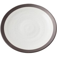 【デコホーム商品】超軽量特大皿　カル：エクレ　デコ　錆(白唐津)