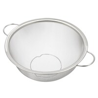 【デコホーム商品】ステンレス両手メッシュザル24cm(SV01)